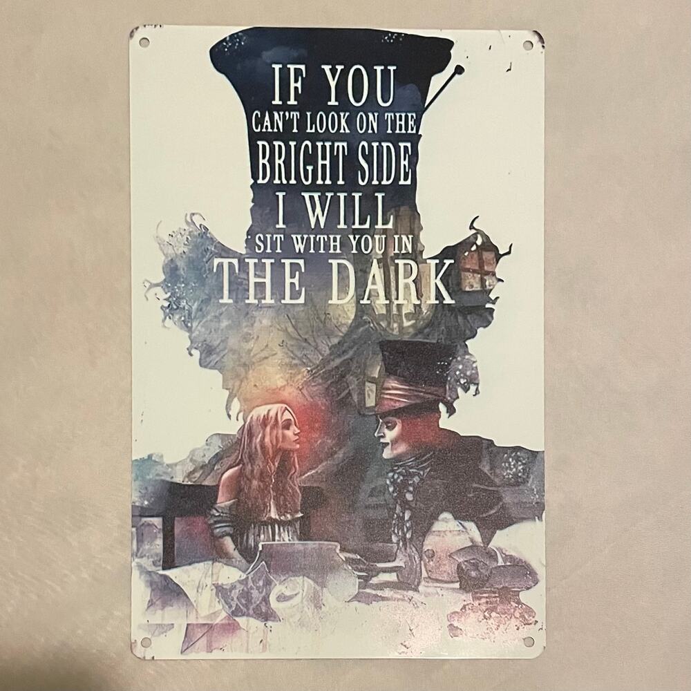 Alice & the Mad Hatter Tea Party ~ 8” x 12” Metal Sign